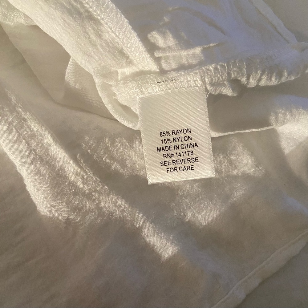 White Ruffled Women's Top - Picture 13 of 13